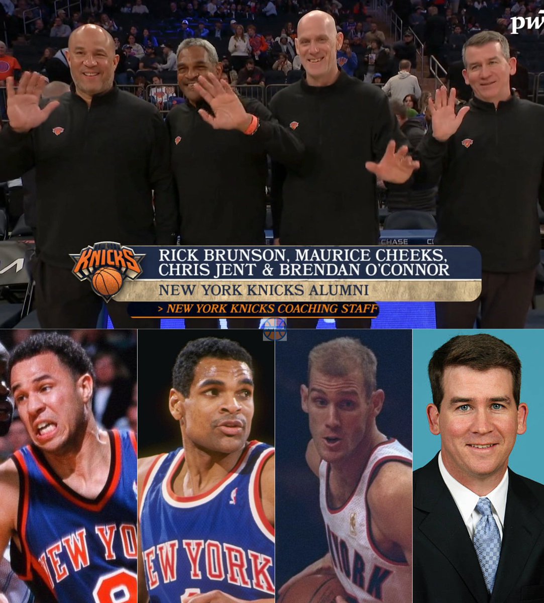 Knicks also honored their coaches on Homecoming night:

🐐 Rick Brunson, 1999-2001 Knick 

🐐 Mo Cheeks, 1990-91 Knick

🐐 Chris Jent, 1996 Knick

🐐 Brendan O'Connor, 2005-06 Knicks assistant