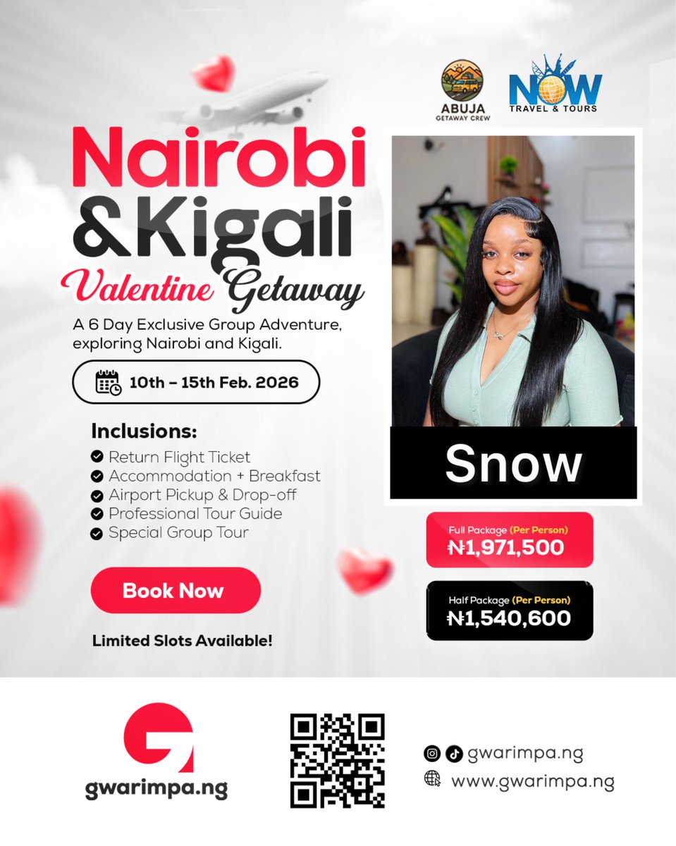 Gwarimpang's tweet photo. Meet some of the amazing travelers on our Nairobi 🇰🇪 &amp; Kigali 🇷🇼 Valentine Getaway 2026 Group Trip! The countdown has officially begun, and the energy is unmatched 🔥 https://t.co/2lvf1zgBDg