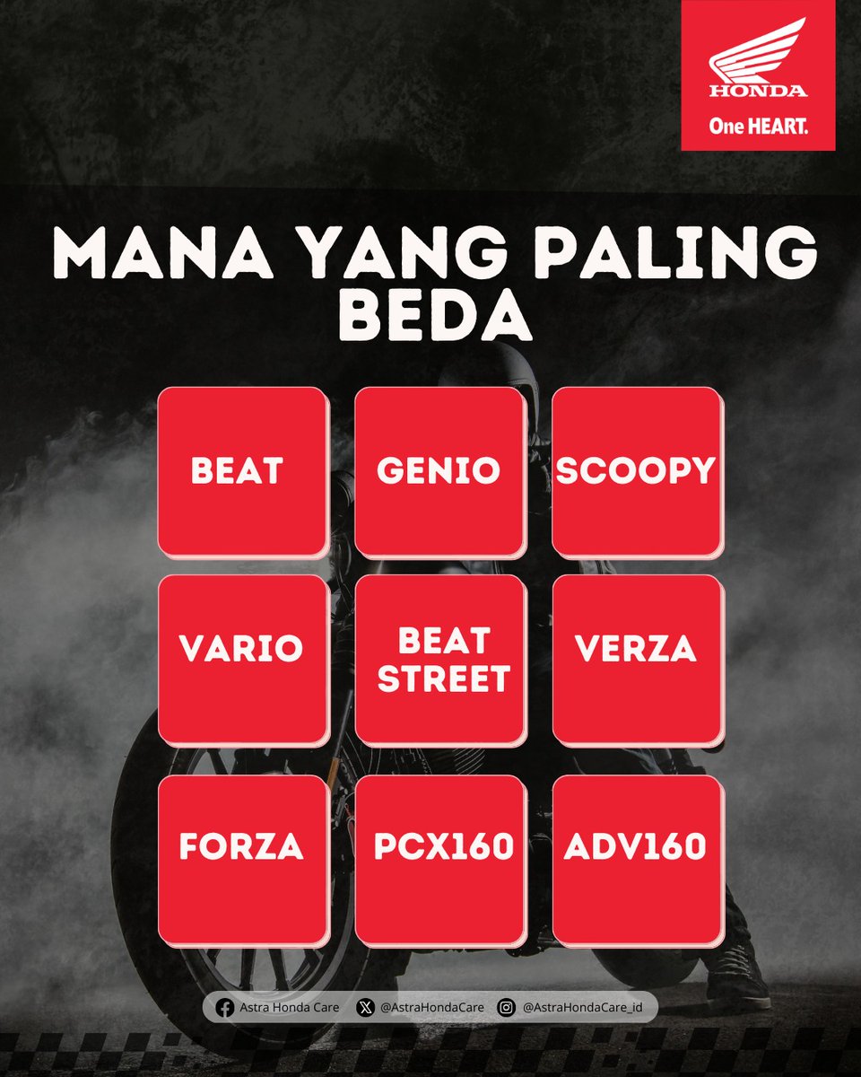 Yang belum ikutan Giveaway masih ada waktu ya!

Pertanyaan Giveaway: Mana yang paling beda? Cus jawab di kolom komentar 😊

Dapetin hadiah menarik untuk 1 (satu) pemenang yang beruntung 🙂

- Jawab pertanyaan dari mimin dikolom komentar
- LIKE dan SHARE postingan giveaway ini ya