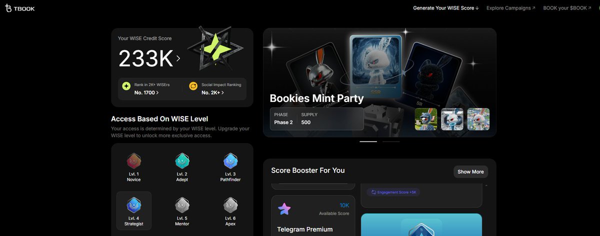 Choococat39's tweet image. Web3 doesn’t need more tasks.
It needs better ways to measure real contribution.
TBook’s SBT-based engagement feels like a step toward on-chain reputation done right.
#TBook #Web3 #Reputation