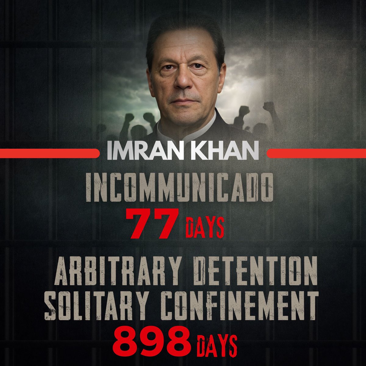 خاموش کیا جا سکتا ہے، توڑا نہیں جا سکتا۔
77 دن مکمل تنہائی میں،
898 دن غیر قانونی حراست اور قیدِ تنہائی۔
سچ کو دبایا جا سکتا ہے، مٹایا نہیں
#خان_غیرقانونی_قیدتنہائی_میں