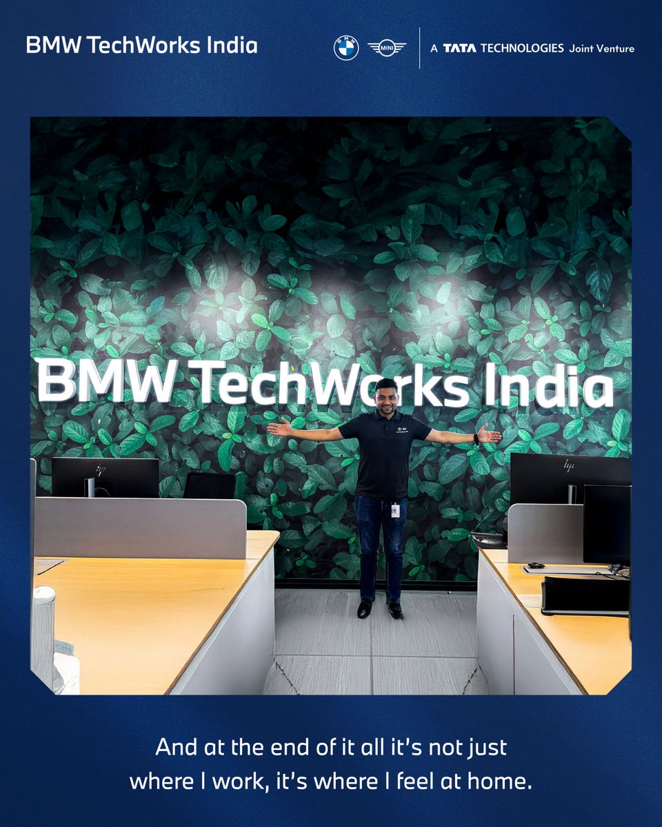 BMWTechWorksInd's tweet photo. Step inside #BMWTechWorksIndia through the lens of Rohit Singh - where every day is an opportunity to turn big dreams into reality. 

From brainstorming sessions to breakthroughs, this is how we shape the future of mobility. Ready for a sneak peek? 

#LensOfABTIan #DayInTheLife https://t.co/CVi5zOz0Kg