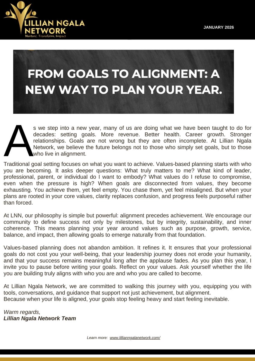 New Blog Alert!
This week's LNN blog invites you to rethink how you lead, plan, and grow. Discover the power of alignment over ambition.  
Read more on our blog: lillianngalanetwork.com/blogs/

#LNNCommunity #LNNBlog #LeadershipMindset #weeklymotivation