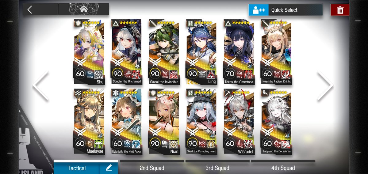 NesSF27's tweet photo. @slm_TJ Como jugador de Arknights puedo decir que te va a pedir farmear mucho, pero en los banners es muy generoso (Los operadores de la imagen son limitados y se aseguran en 300 tiros o en los 10 que te regala xd) https://t.co/tuBqCJB5lD