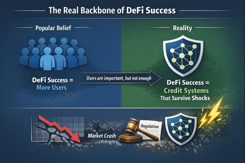 Most people think DeFi success is about users.
It’s actually about credit systems that survive shocks.
