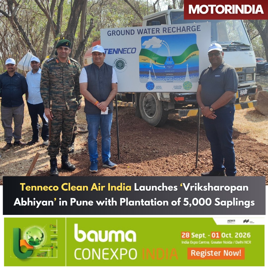 motorindiatweet's tweet image. Tenneco Clean Air India, with the 15th Jat Regiment &amp;amp; Vaghmi Foundation, launches #VriksharopanAbhiyan in Pune 🌱 5,000 saplings planted with 18-month care for lasting impact.

𝐑𝐞𝐚𝐝 𝐌𝐨𝐫𝐞:  motorindiaonline.in/tenneco-clean-…

#TennecoIndia #CleanAirInitiative  #PunePlantation