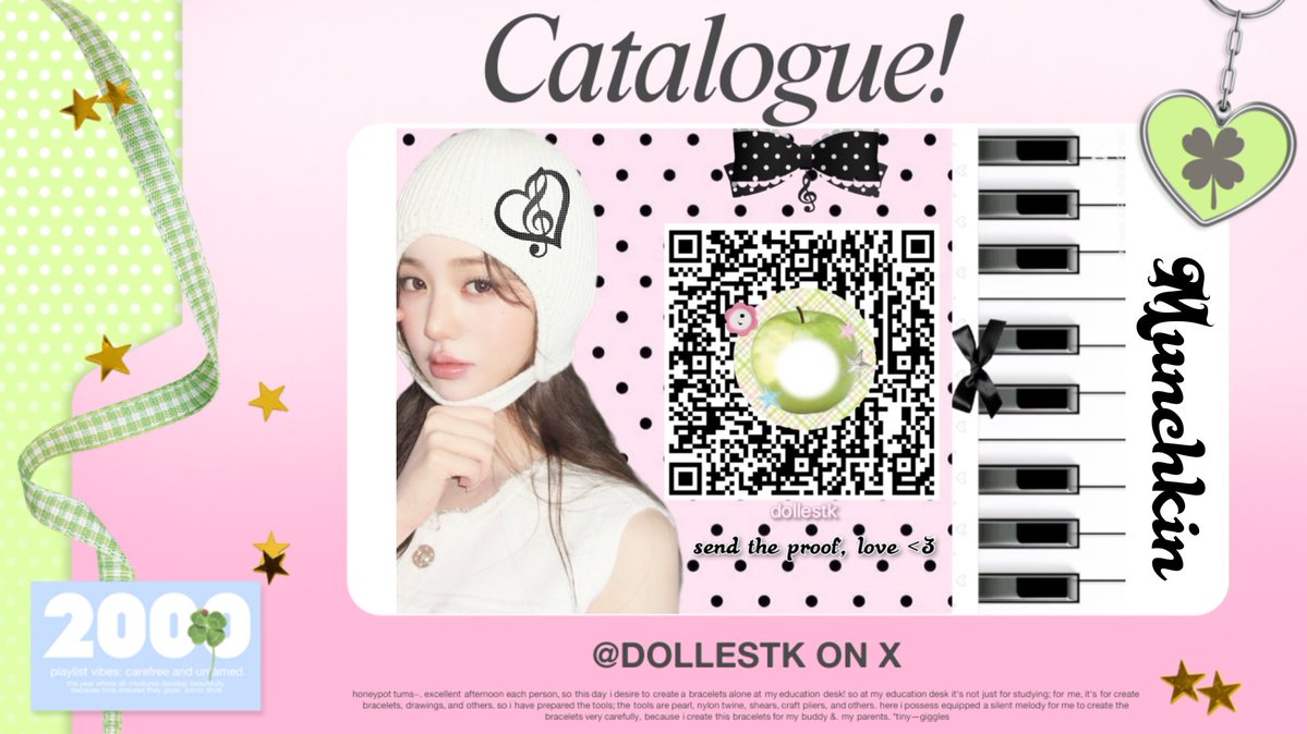 dollestk's tweet image. 🍥🍏 𐂯 help repost please! sankyuuu ﹆ 🎹

moshi moshi! おはよう 💧🌟
aku datang membawa dua QR Deco baru untuk di ospek!! yang pertama ada munch-kin dan kedua ada polkalove :3 jika ada kesamaan dengan BA lain boleh ketuk ruang pesanku yaaa 🍨 &amp;lt;3 ダーリン 🩷🥛

#zonauang
