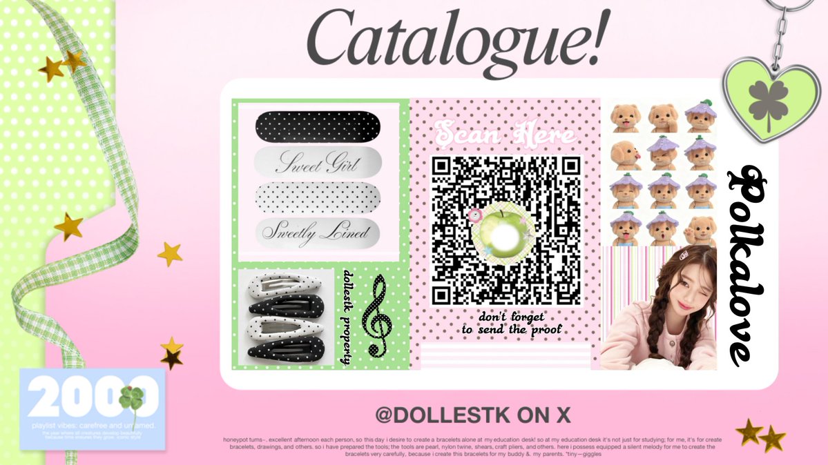 dollestk's tweet image. 🍥🍏 𐂯 help repost please! sankyuuu ﹆ 🎹

moshi moshi! おはよう 💧🌟
aku datang membawa dua QR Deco baru untuk di ospek!! yang pertama ada munch-kin dan kedua ada polkalove :3 jika ada kesamaan dengan BA lain boleh ketuk ruang pesanku yaaa 🍨 &amp;lt;3 ダーリン 🩷🥛

#zonauang