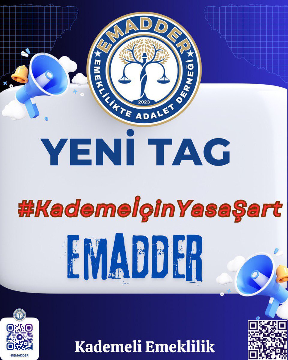 Kaybedecek vaktimiz yok ‼️

<a href="/EmadDernegi/">EMEKLİLİKTE ADALET DERNEĞİ ⚖️</a>
#KademeİçinYasaŞart