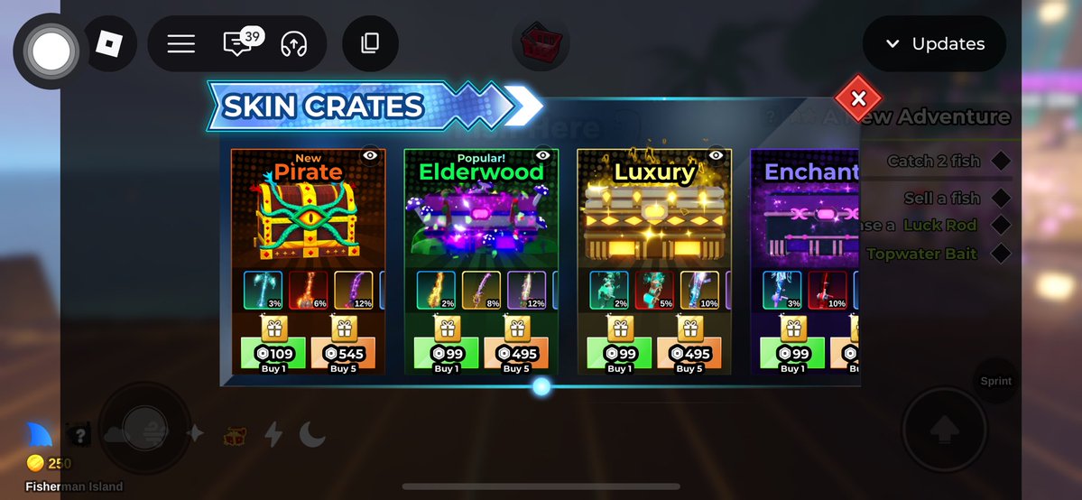 constenery's tweet image. ( R73 ) - GIG FISH IT 

ETERNAL FLOWER : 65.627
BLACKHOLE SWORD : 73.000

PIRATE
1x : 8.000
5x : 40.000

ELDERWOOD
1x : 7.500
5x : 36.000

vip : 32.500
advanced luck : 40.000
extra luck : 18.000
mutations : 21.500
double xp : 14.500
sell anywhere : 23.000
small luck : 4.000