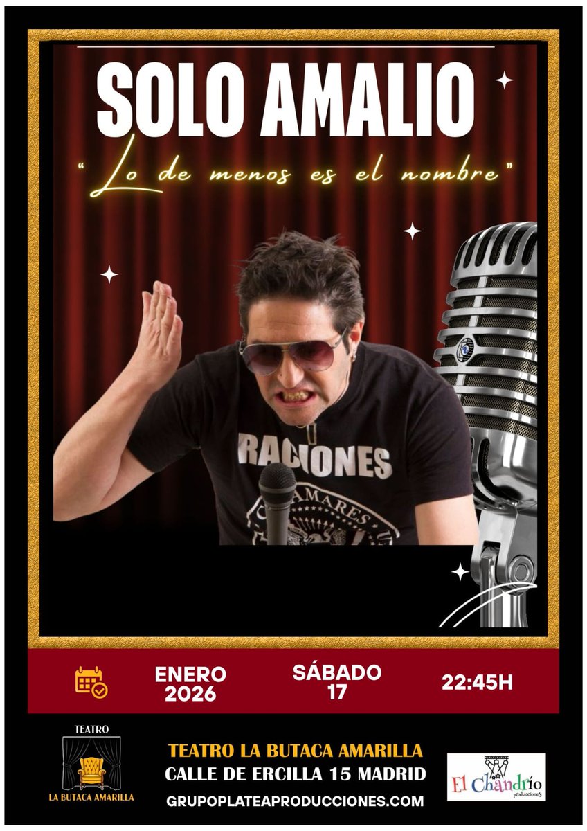 En LA BUTACA AMARILLA la gente viene a disfrutar del espectáculo en un entorno ESPECTACULAR, yo les di FELICIDAD...... Y mirad que guap@s y lozan@s me salen en la FOTO!!!!!

Una PASADA de sitio..... Un show para GOZARLO!!!!

#LA_BUTACA_AMARILLA #Comedia #EL_CHANDRÍO_PRODUCCIONES