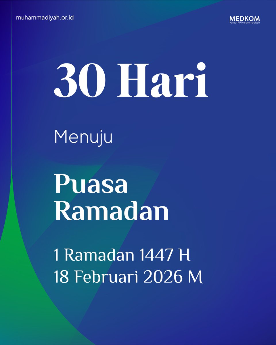Bulan yang dinanti akan tiba.

Untuk persiapan sambut Ramadan, yuk perbanyak puasa sunah di Bulan Rajab dan Sya'ban!

#SiapLebihAwal #Ramadan1447H #Syakban