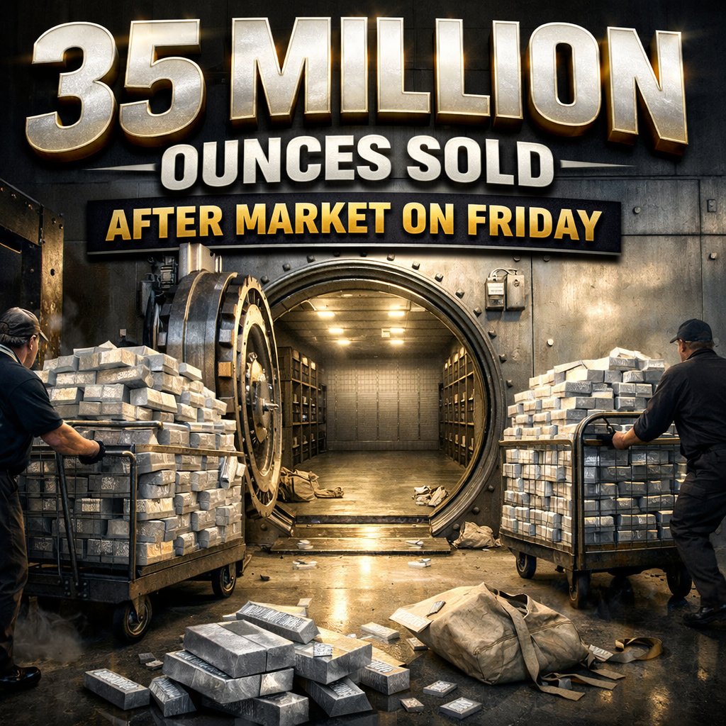 35 million ounces of silver bought up by institutions after close on Friday!

If insiders are buying that much after hours... there's a reason for it.

Heavy talk underground that Monday could be the largest gap up in precious metals history. 🤯

I don't know the record for the
