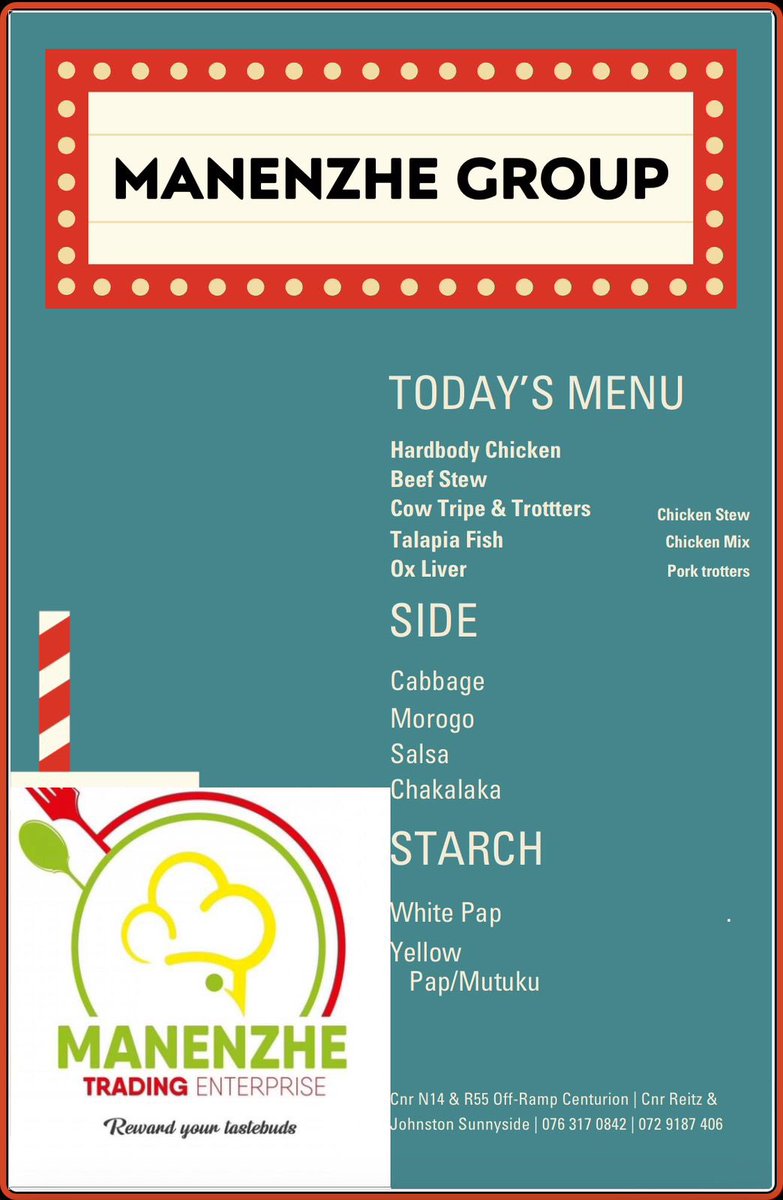 manenzhe_samuel's tweet image. Good morning family….Happy new week 

Centurion - 10h00 Famous caravan
Sunnyside- 11h00
Midrand - 11h30

Our scooter 🛵 and 🚗 are available to deliver 
Watsup Sam 076 317 0842