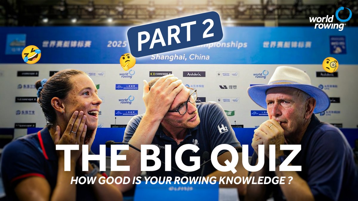 WorldRowing's tweet image. How well do you know rowing ?? 🤔 Find out in Part 2 of The Big Quiz now on Youtube 📺

👉 youtu.be/vgJVOxmn9V0?si…