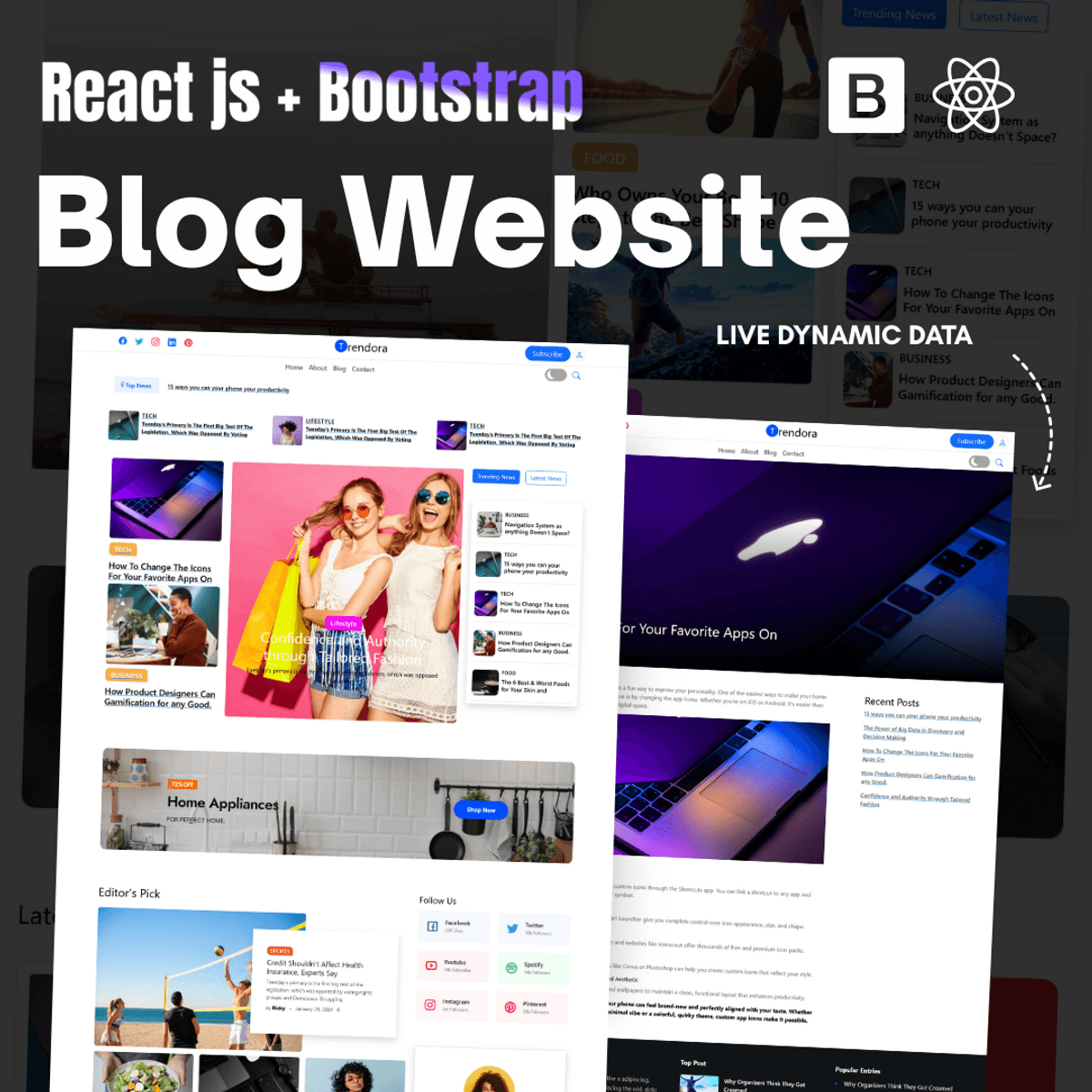 k2infocom's tweet photo. 📝 New Release: Dynamic Blog Website

Built with React.js ⚡

Modern, fast, and easy to customize.

👉 https://t.co/ru2JCEGCvn

#ReactJS #BlogWebsite #WebDevelopment #ResponsiveTemplate #CodingLife #Frontend #WebsiteDesigner #BuyMeaCoffee #BlogTemplate #Programming https://t.co/5QNmICkXax
