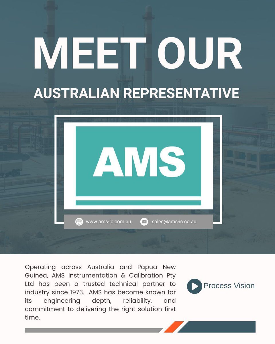 Meet our reps AMS Instrumentation &amp; Calibration across Australia &amp; Papua New Guinea. With 50+ years of expertise, AMS helps operators gain real pipeline visibility using Process Vision LineVu  improving gas quality, safety, and cost control without disrupting flow.