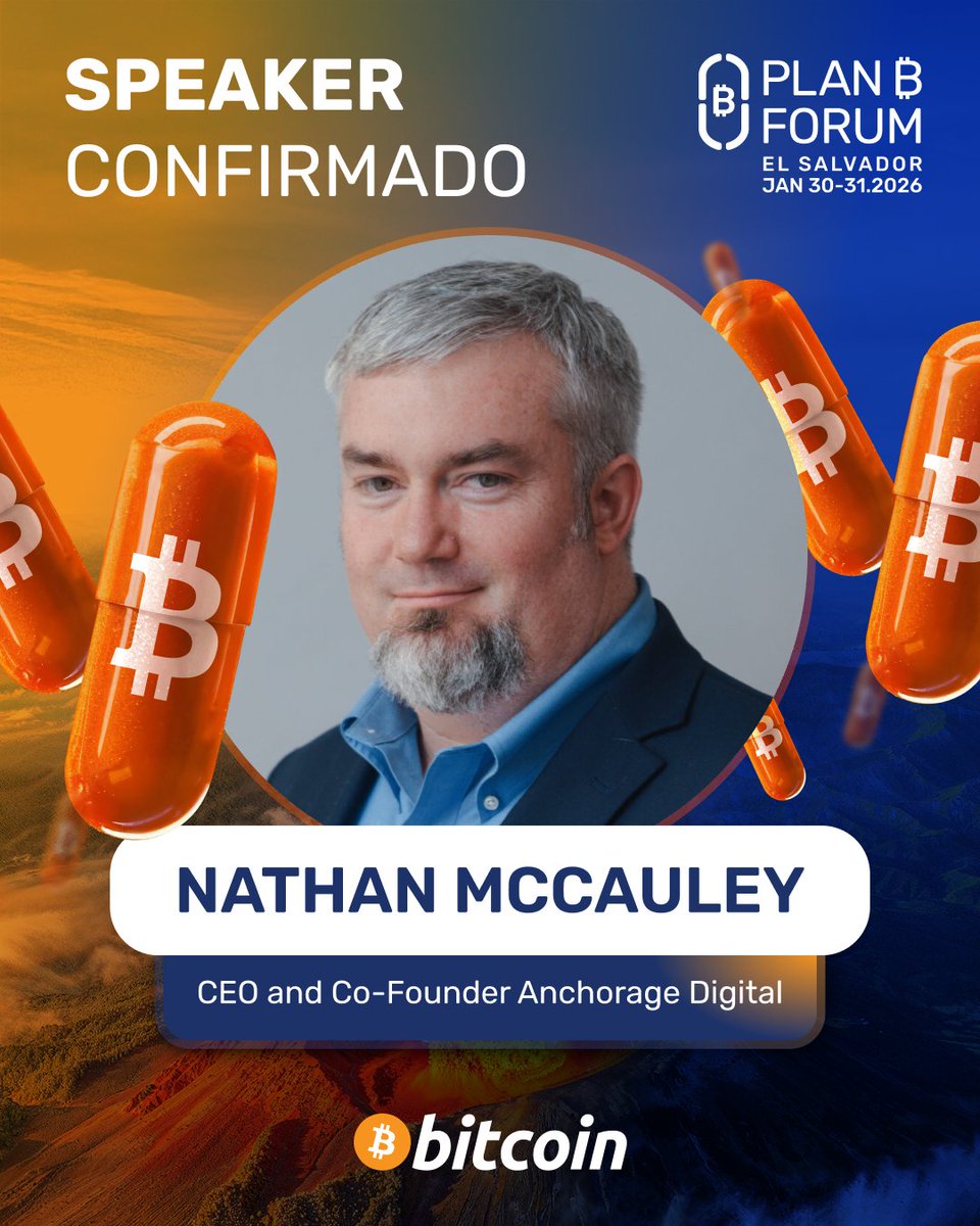Las instituciones ya están prestando atención a Bitcoin. @nathanmccauley  llega a Plan ₿ Forum El Salvador para hablar de custodia, seguridad y  escala. 30 y 31 de enero. #PlanBForum