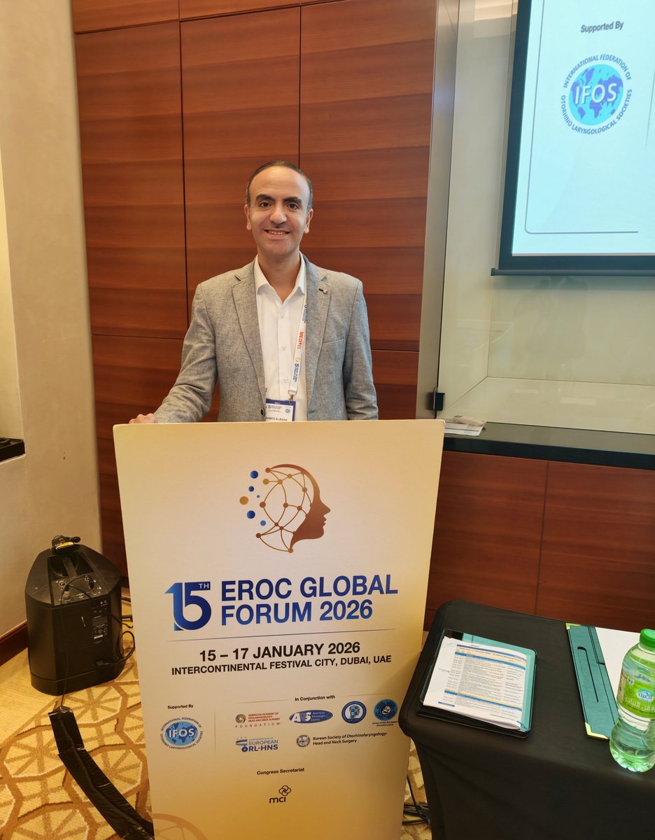 bannaway's tweet photo. My lecture today in EROC 2026
محاضرتي اليوم في المؤتمر الخامس عشر للأنف والأذن والحنجرة 
EROC Global Forum 2026
#EROC2026 #Dubai #ENT https://t.co/za2cESzV3O