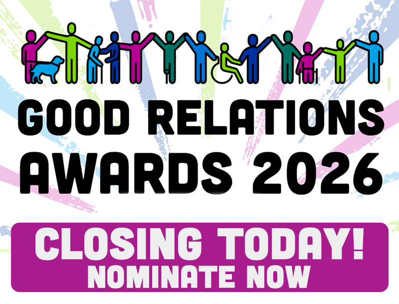 NI_CRC's tweet photo. 🚨 LAST CHANCE! The Good Relations Awards 2026 nomination window closes today at 12 NOON.

Don't let a deserving hero miss out! Submit your final nominations now: 🔗 https://t.co/RDG25i1O0g

#EverydayPeace #GRAWARDS26 #CRC #Peacebuilders https://t.co/G8Uw6Fcy8Z