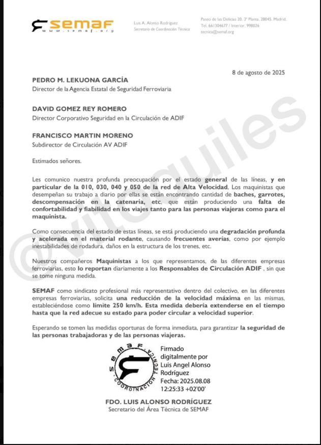 ACOM_es's tweet image. Toda nuestra solidaridad con las víctimas del #descarrilamiento en Adamuz.
Tremendo pensar que esto se podría haber evitado.
Un gobierno que se dedica a trabajar contra España y no hace el mantenimiento básico de nuestras infraestructuras.