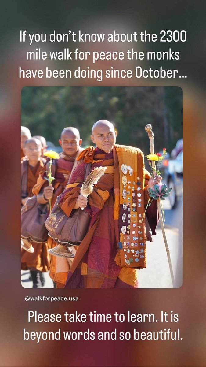 Sanath07's tweet photo. Watching monks walk across the US for a world peace message is deeply moving. In silence and simplicity, they remind humanity that peace begins within. Wishing them strength and safety https://t.co/DUxzCqPPSg