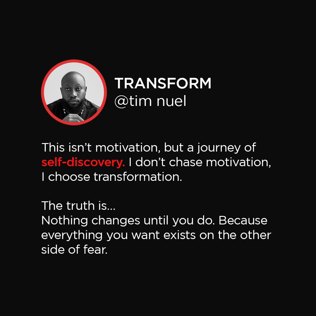 NuelTransform's tweet image. For a long time, I honestly thought life just sort of happened to me. Things came my way, good or bad, and I just rolled with it.
Then, out of nowhere, it hit me, I was always right there in the middle of it. I was the one common thread.