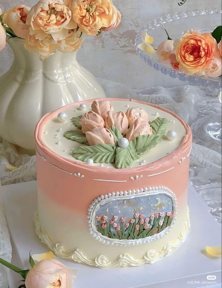sweetxdessert's tweet image. tulip cake