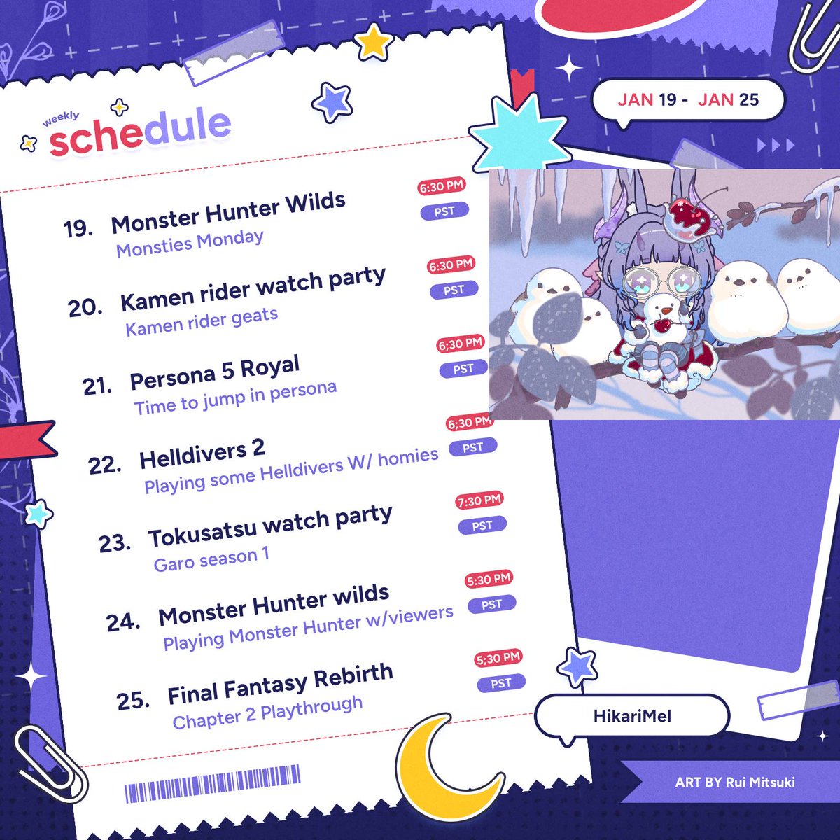 this is the updated schedule sorry for the confusion