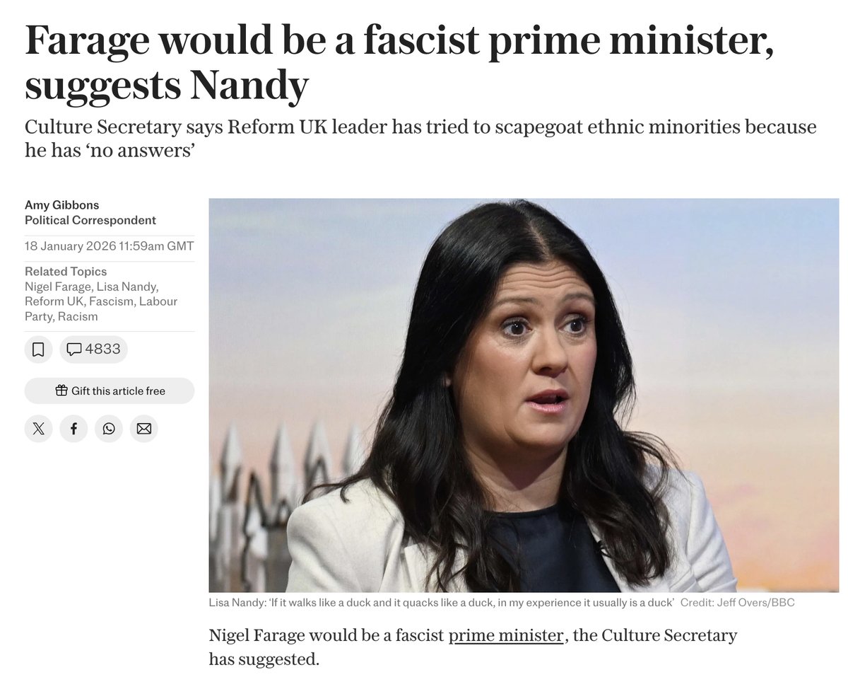 christiancalgie's tweet photo. If Labour truly believes Farage to be a fascist, a man 10 points ahead in the polls, I'd suggest they don't hand him on a platter:  
- Sweeping powers to ban freedom of speech online
- Legal proceedings with jury trials scrapped
- Legal precedent for scrapping elections https://t.co/QxbdbPuWFR