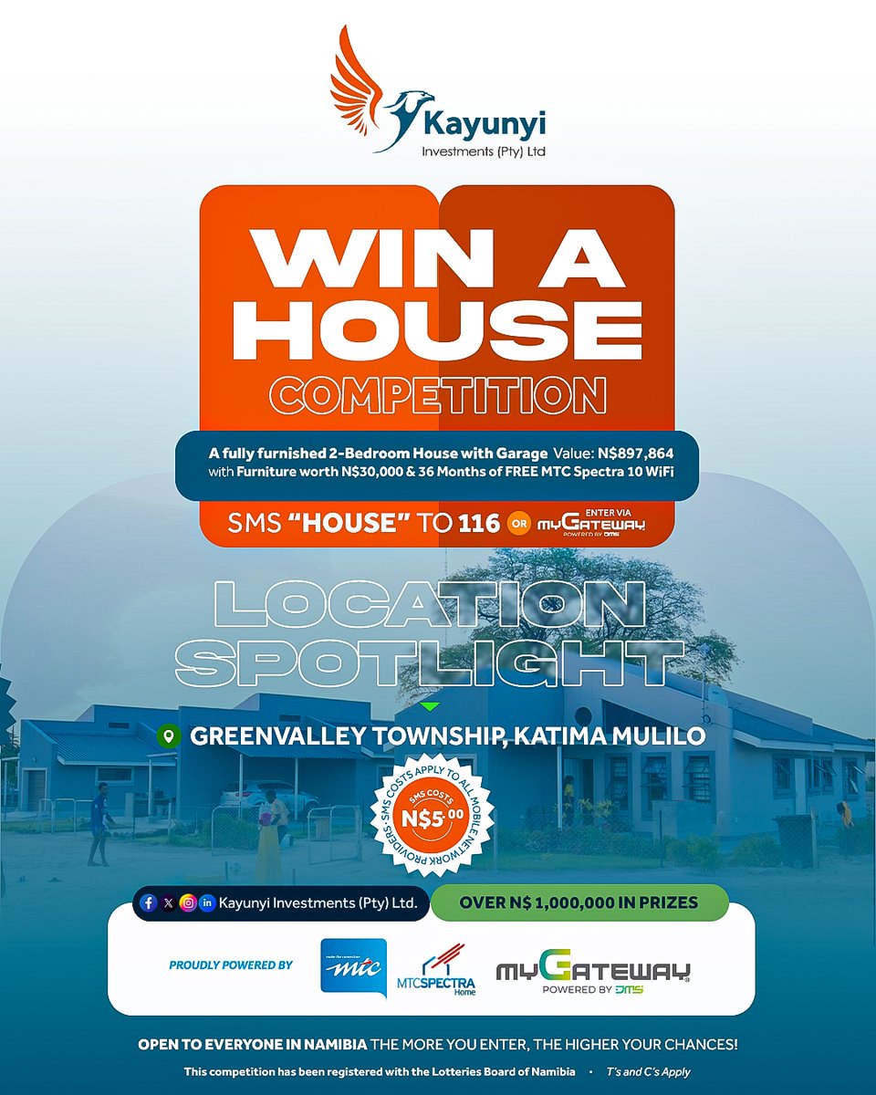 NewEraNewspaper's tweet photo. AD| Beautiful Katima Mulilo – the heart of our #WinAHouseCompetition! Imagine a home in this vibrant town, where community and heritage come together. Could this be your new neighbourhood? https://t.co/zZ59FRk3VZ