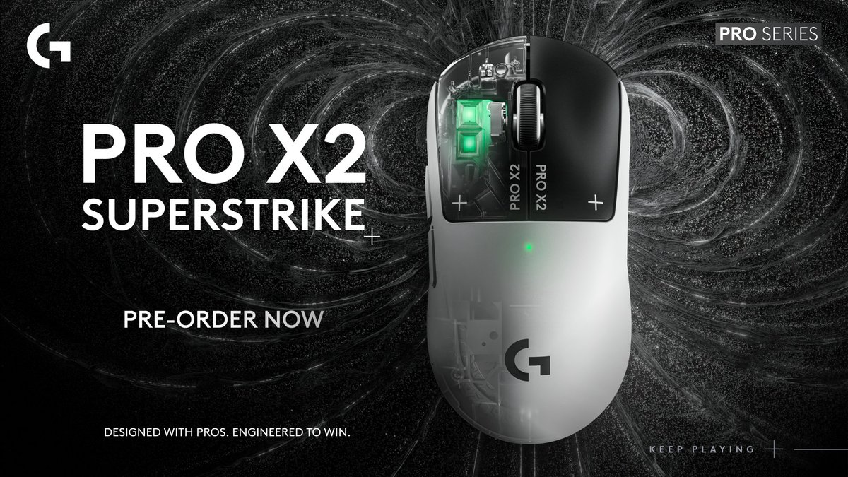 LogitechG's tweet image. The only way you could click this pre-order link faster is if you already had a PRO X2 SUPERSTRIKE. Pre-orders are now live!

🔗 g.logi.link/PROX2SUPERSTRI…