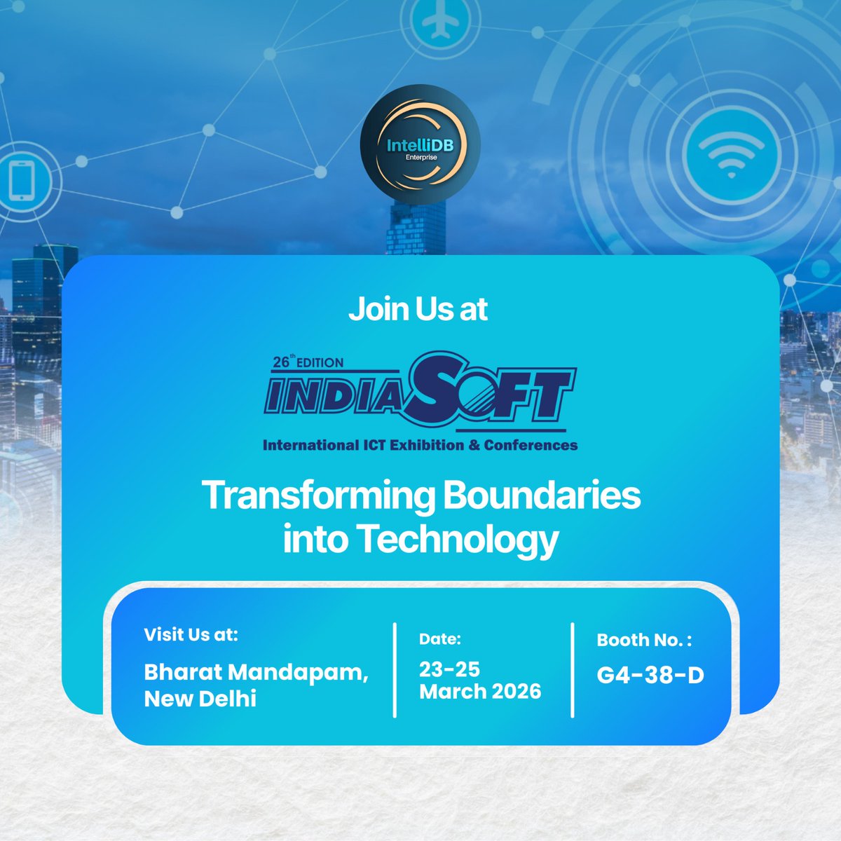 IntelliDBent's tweet photo. JOIN us At IndiaSoft, we’ll be showcasing how IntelliDB Enterprise is enabling organizations to modernize their data infrastructure with high-performance, secure, and AI-ready database technologies #IntelliDBEnterprise #IndiaSoft #DataInnovation #PostgreSQL #EnterpriseTech https://t.co/ofmLUB5cOg