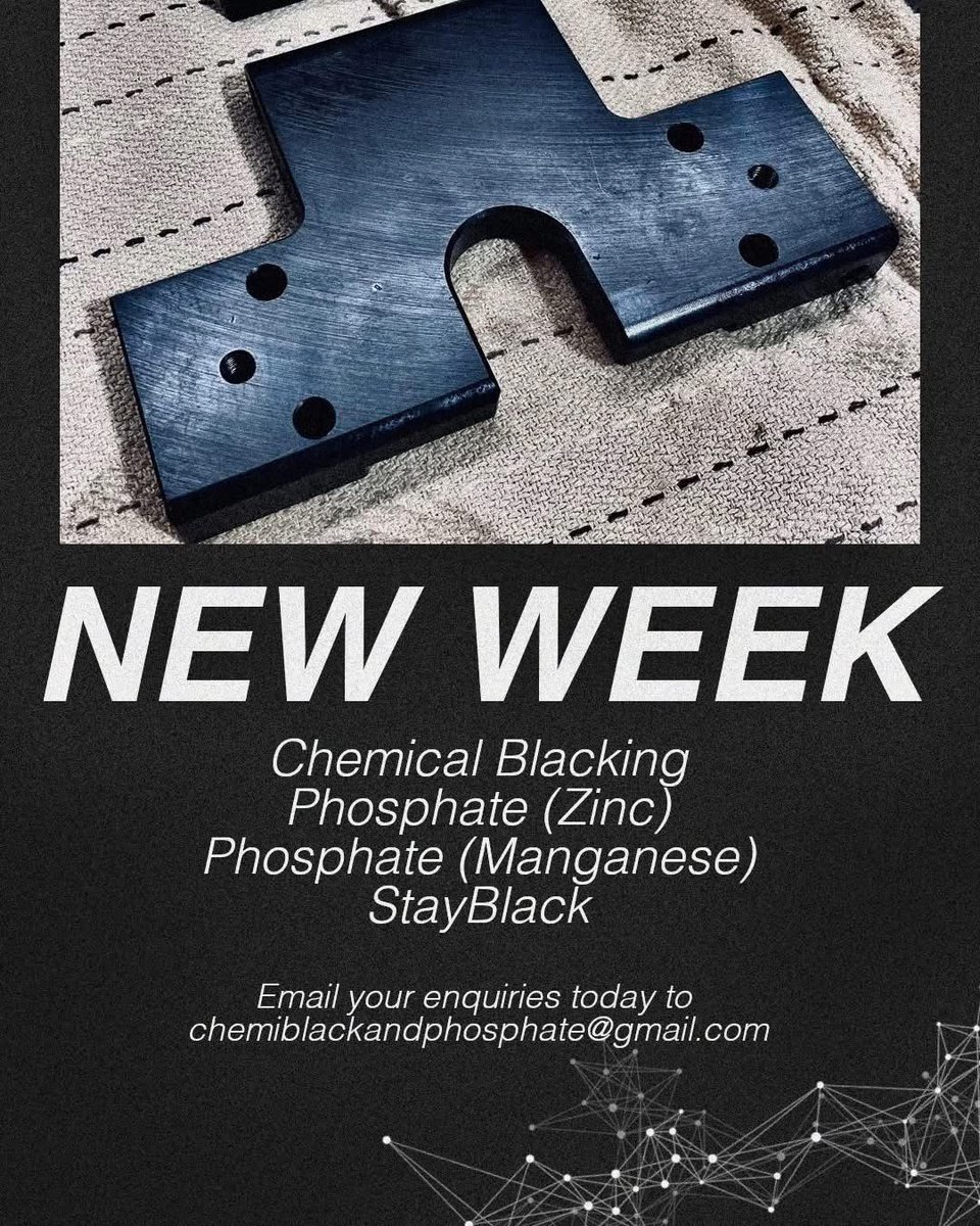 chem_black's tweet photo. Experience the ideal finish with our specialized services in Chemical Blacking, Phosphate, and StayBlack. We are dedicated to providing high-quality solutions tailored to your needs.

Contact us on 01902 492147 or via email at chemiblackandphosphate@gmail.com. https://t.co/2tl6Gdewt8