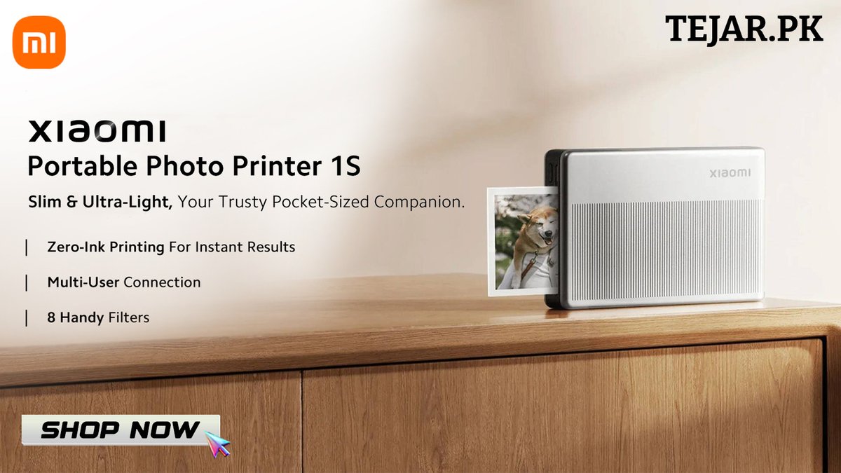 TejarPK's tweet image. Turn your favorite moments into real memories
📷📷 Xiaomi Portable Photo Printer 1S lets you print
high-quality photos anytime, anywhere.
Compact, wireless, and perfect for everyday creativity.
Available at Tejar.
#Xiaomi #PhotoPrinter #InstantPrint #TejarTech #PrintYourMemories