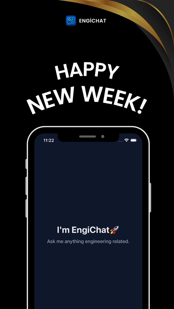 engichat's tweet photo. A new week means new challenges, fresh ideas, and smarter solutions. 🚀
Whether you’re learning, building, or troubleshooting, EngiChat is here to power your engineering journey. Let’s think sharper, build better, and make this week count.
#HappyNewWeek #EngiChat #EngineeringAI https://t.co/OHYUwAFUYK