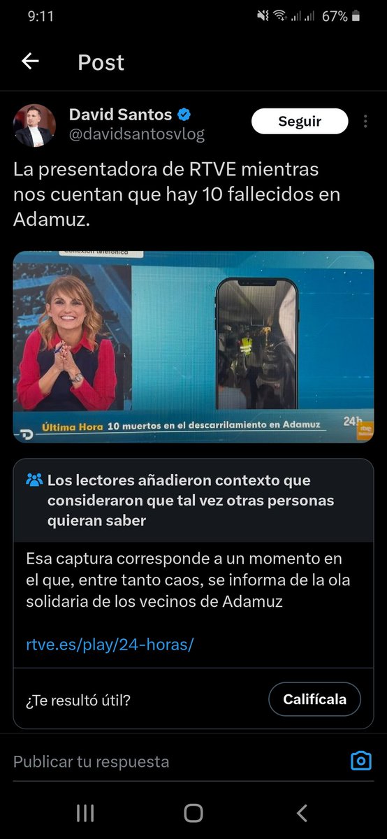 En cada tragedia hay miserables que manipulan así para hacer daño. Engañan y pervierten la realidad para que el odio siga creciendo. 

David Santos, eres un miserable.