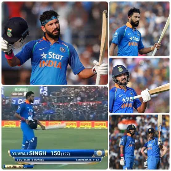 YuviWorld's tweet photo. 9 years of this epic knock!

#OnThisDay in 2017, @YUVSTRONG12 played his one of the best knock in white ball cricket as he smashed 21 fours &amp; 3 sixes which took him to his career best 150 runs in just 127 balls at Cuttack. 🔥❤️ https://t.co/AJVrubnnlG