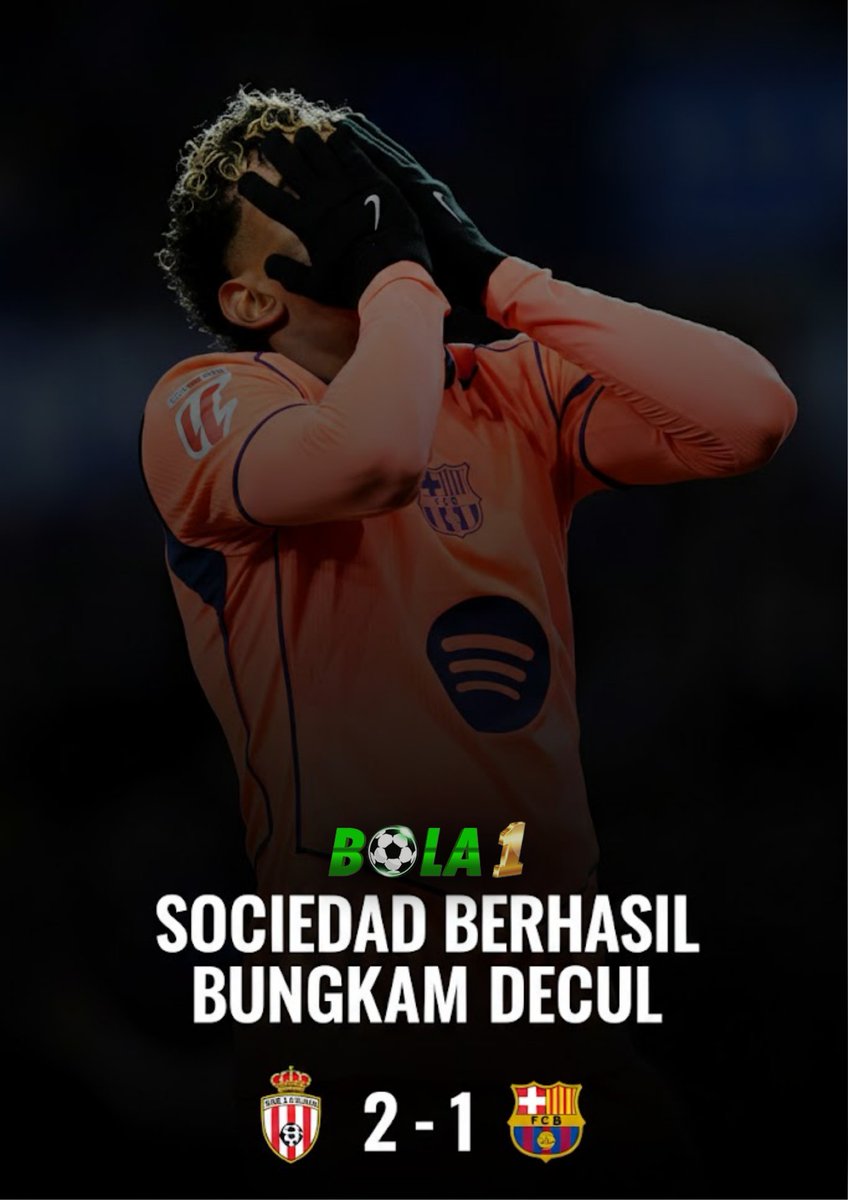 Fansbolaaa's tweet photo. LALIGA SPAIN 

Laga Real Sociedad vs Barcelona pada pekan ke-20 La Liga 2025-2026 digelar di Reale Arena, ertandingan Liga Spanyol ini berakhir dengan skor 2-1 untuk kemenangan tuan rumah.

Situs rekomendasi : https://t.co/IIZYHfKE1j

#bola1 #RealSociedadBarça #ViscaBarca https://t.co/RumNeEvtH8