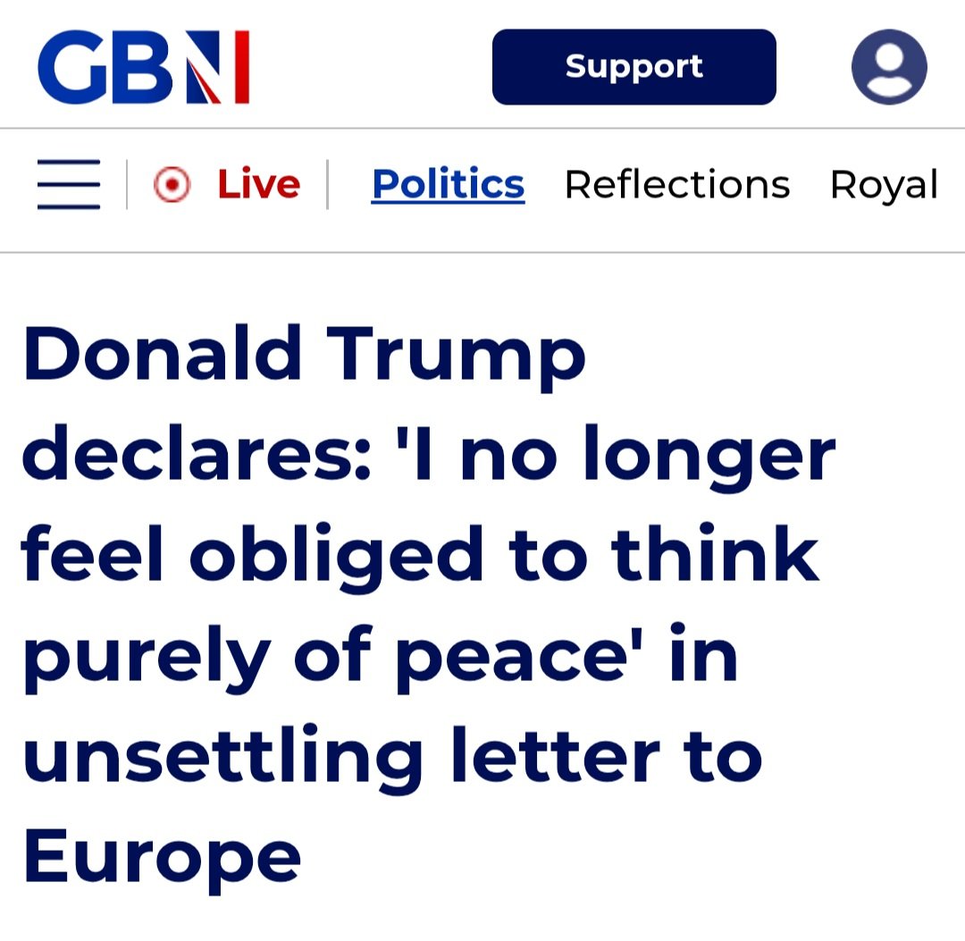 AXChristoforou's tweet image. If that's what it takes to keep Greenland then give him the Nobel Peace Prize... And of course Trump WH knew it would be leaked. 👇

GB NEWS:
The letter, addressed to Norway's Jonas Gahr Store, was forwarded to multiple European ambassadors in Washington by National Security…