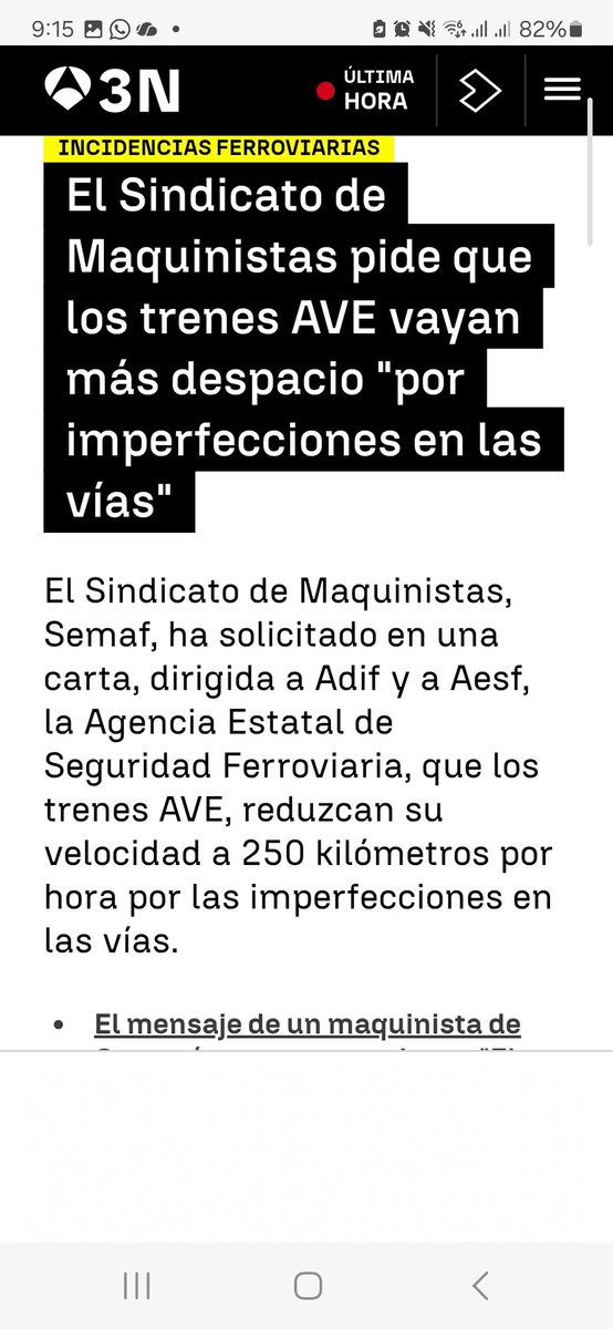 Os traigo 3 noticias de julio, agosto y septiembre de 2025, donde los trabajadores denunciaban y exigían bajar la velocidad de los AVE. Si se les hubiera hecho caso...