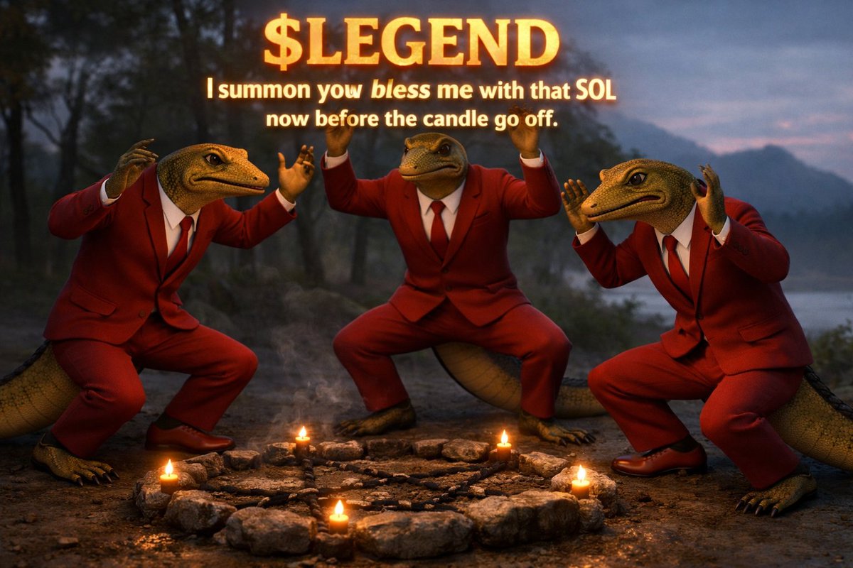 Megatradinghub's tweet photo. 🔥🐊 The ritual has begun… 🕯️
We summon the great $LEGEND to bless us with SOL before the candle goes off!
Community strong, vibes high, destiny loading… 🚀✨
Drop your SOL address, raid hard, and let the magic happen 💰
#LEGEND #Solana #XRaid #CryptoCommunity https://t.co/BEqViJPMVX