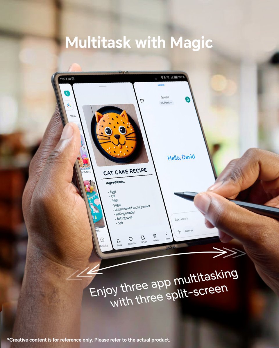 Honor_NZ's tweet photo. With less than 3 weeks until January 31, 2026.
When you purchase your HONOR Magic V5 now, you’ll receive:
✅ HONOR Pad 10​ (valued at $649)
✅ HONOR Watch 4​ (valued at $299)
That’s $948 in premium tech—on us!​ 🚀

#HONORMagicV5 #HONORtheMagic #HONOR #HONORNZ
#GiftWithPurchase https://t.co/bekRUmLMvg