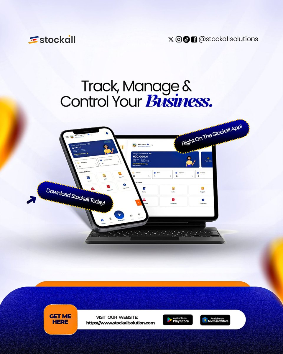 StockallApp's tweet photo. Track. Manage. Control your business, effortlessly.
Stockall Solutions gives you a smarter way to handle inventory, monitor sales, manage staff access, and generate clear reports that support better decisions.
#StockallSolutions #BusinessManagement #InventoryControl https://t.co/65WYHi5hZG