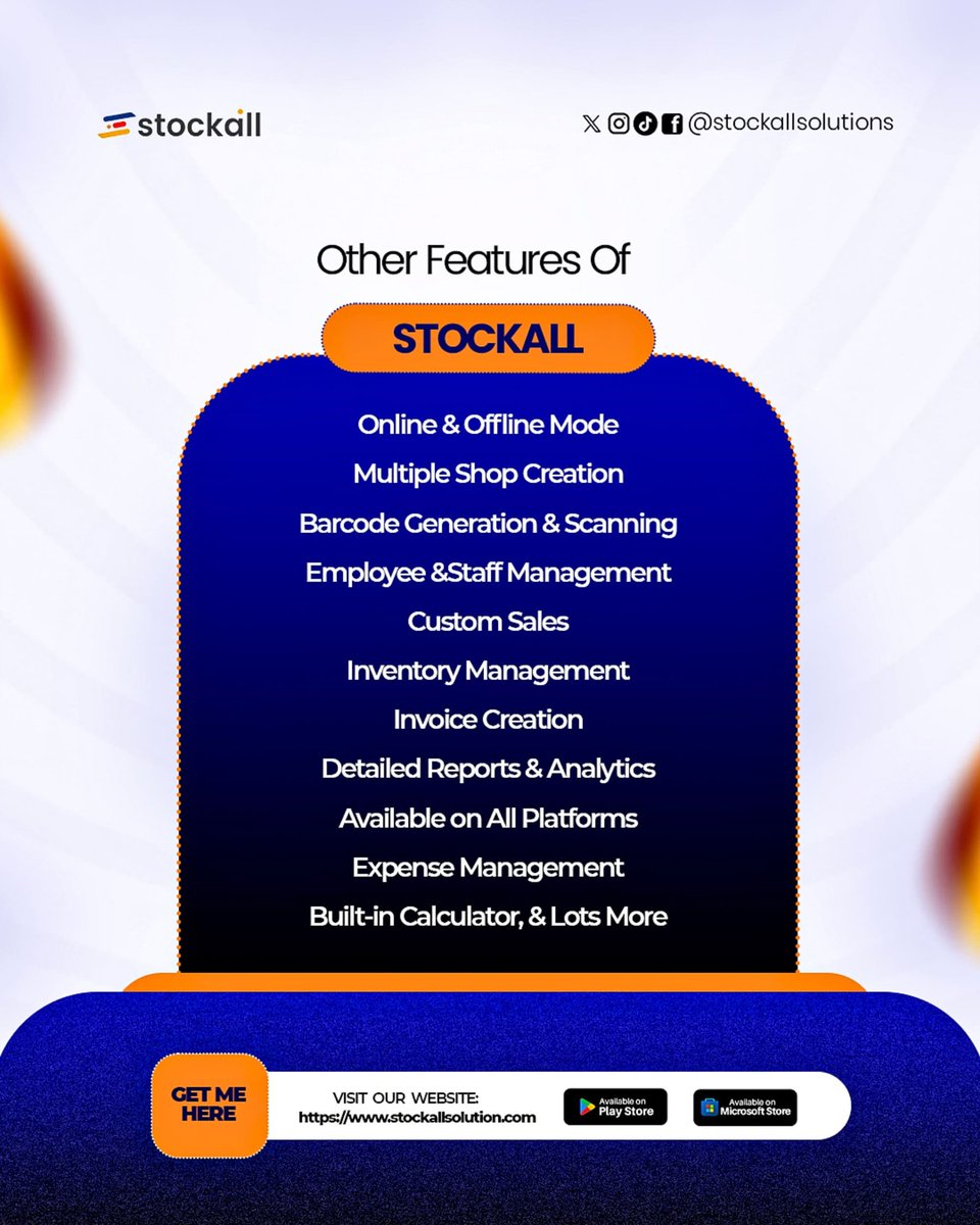 StockallApp's tweet photo. Track. Manage. Control your business, effortlessly.
Stockall Solutions gives you a smarter way to handle inventory, monitor sales, manage staff access, and generate clear reports that support better decisions.
#StockallSolutions #BusinessManagement #InventoryControl https://t.co/65WYHi5hZG