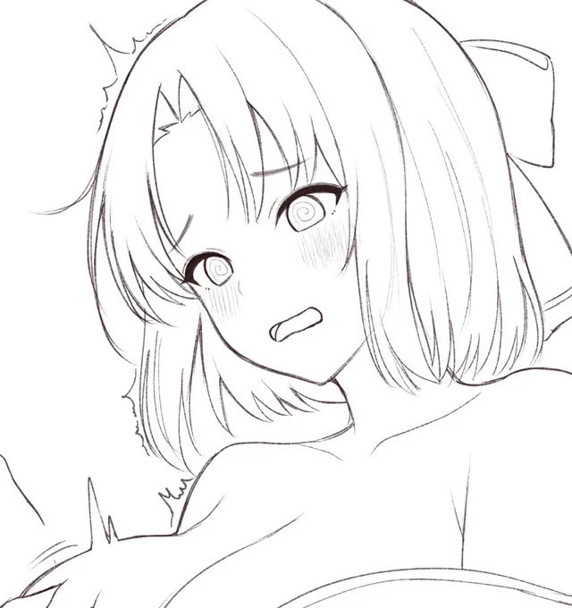 あえて着色しない雪泉ちゃん書いてみる 