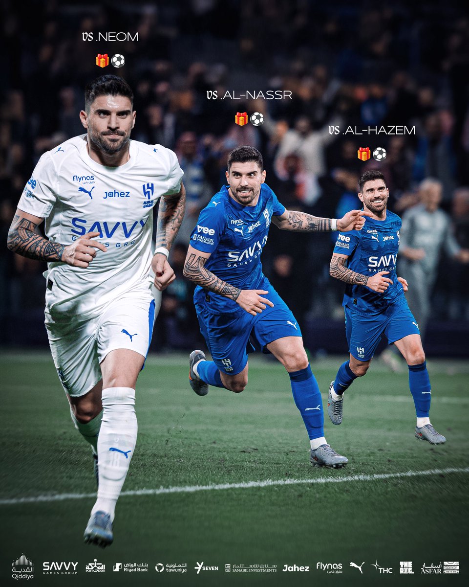 Three games. Three goals. Three assists 🥶

Consistency at its finest 🤩💙