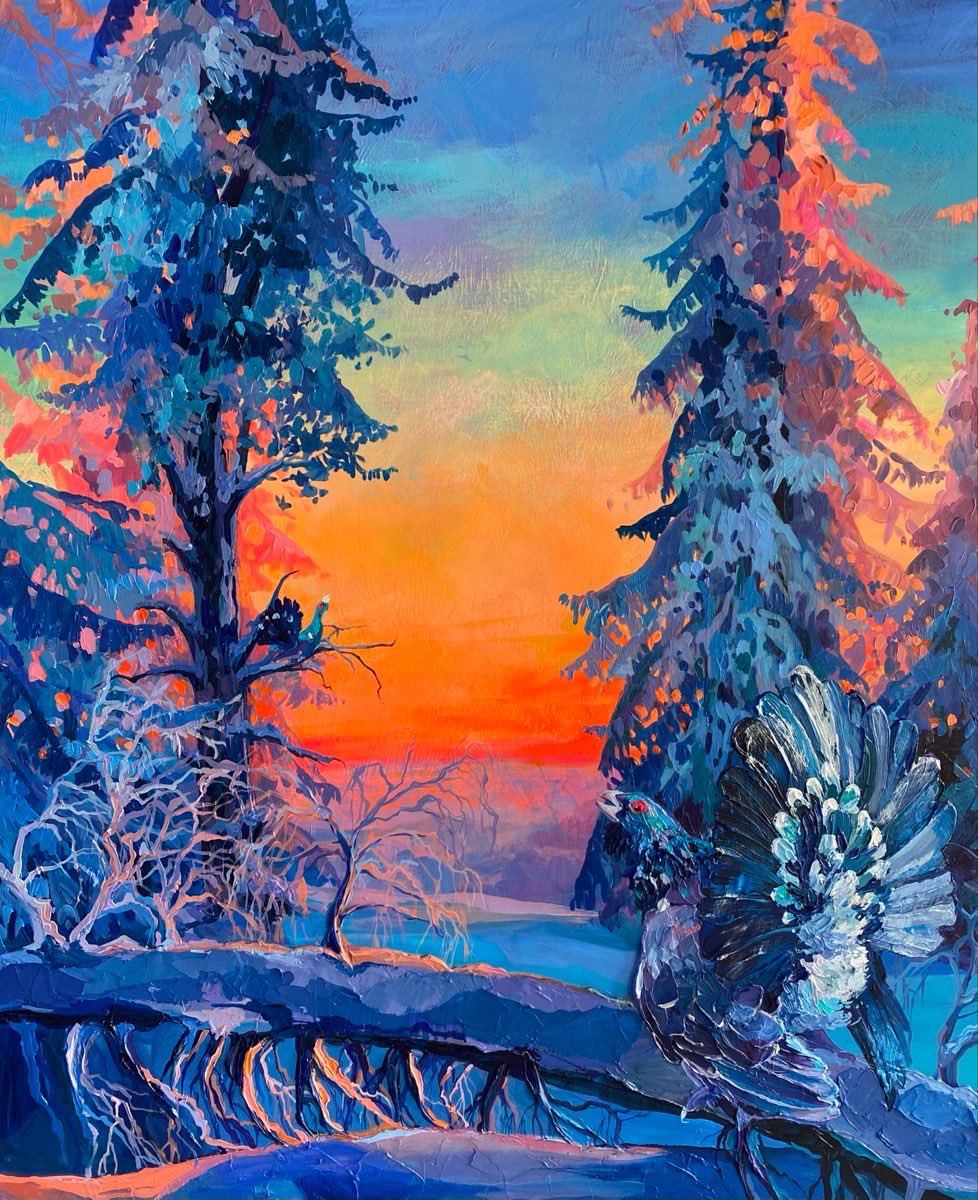 acrylic, linen 100 * 120 cm „morning songs“ 2020