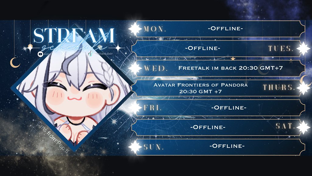 💡Schedule | ตารางไลฟ์ของเทียประจำสัปดาห์ที่จะถึงนี้นะคะ              

Date : 19 January - 25 January 2026    

#AstiaNie #AstiaLive #Vtuber #VtuberTH #Vtubers #vtuberthai #Vtuberth #วีทูปเปอร์ #วีทูปเปอร์ไทย