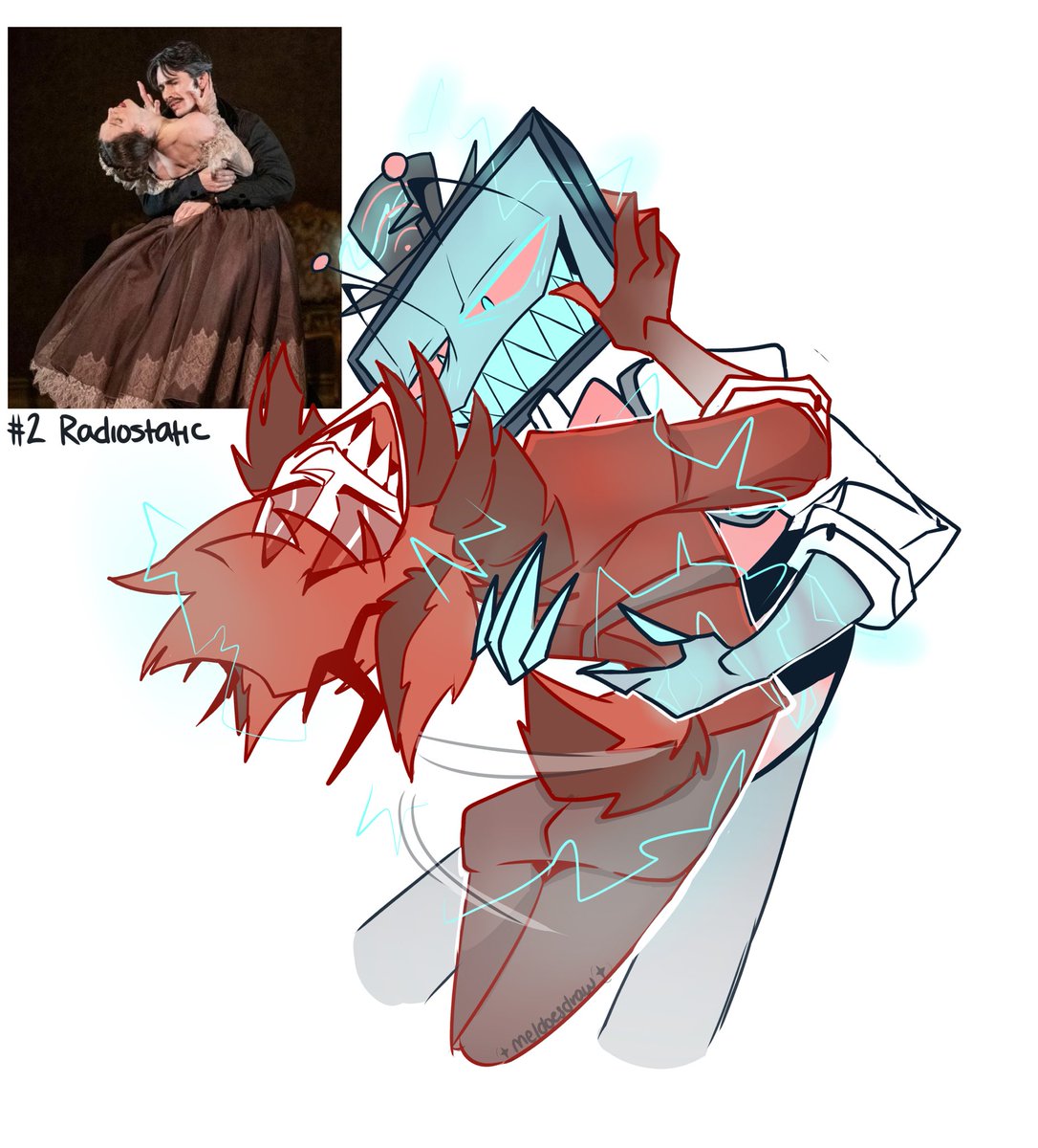 chronic_mellow's tweet image. Pose study #2 - Radiostatic 

#HazbinHotel #RadioStatic #Alastor #vox